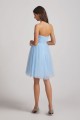 Strapless Sweetheart Blue Short Tulle Bridesmaid Dresses