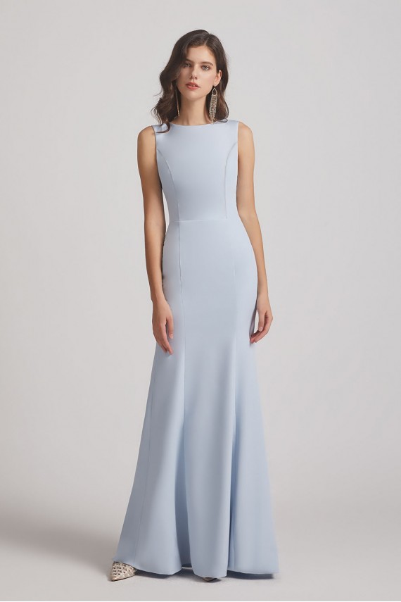 Jewel Sleeveless Open Back Trumpet Gown