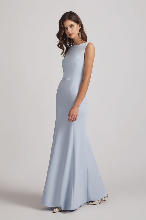 Jewel Sleeveless Open Back Trumpet Gown