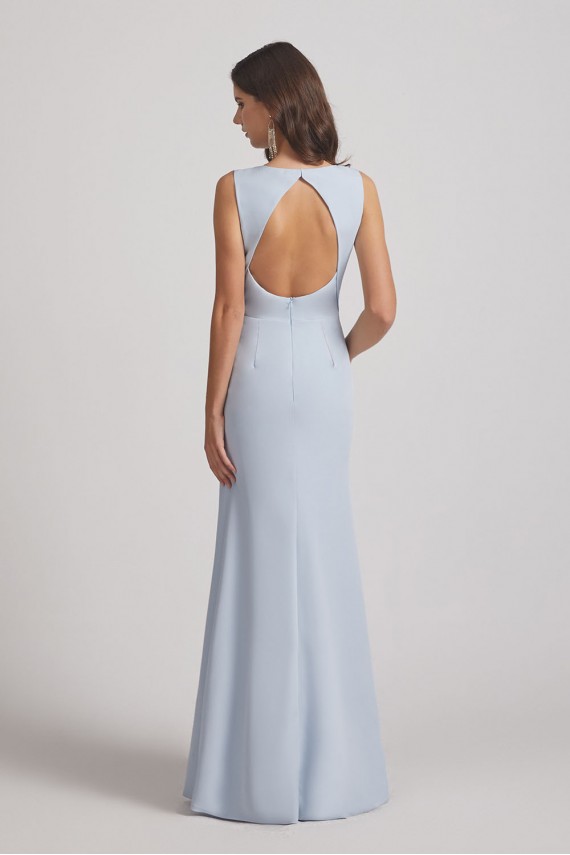 Jewel Sleeveless Open Back Trumpet Gown