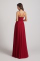 Spaghetti Straps Chiffon A-Line Long Bridesmaid Dresses