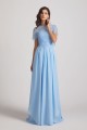 Jewel Short Sleeves Chiffon Lace Bridesmaid Dresses