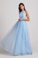 Halter Ruched Crisscross Tulle Bridesmaid Dresses