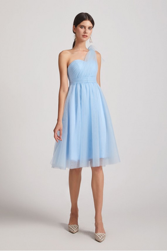 Short A-Line Tulle Sweetheart Bridesmaid Dresses