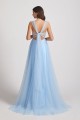 Sweetheart Backless Floor Length Tulle Bridesmaid Dresses